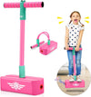 Toyzey Girl Boy Toy Age 3 4 5 6 7 8 9 10 11 12,Pogo Stick Jumper Toy for 3-12 Year Old Girl Boy Indoor Toy 3-12 Year Old Girls Boy Gifts Jumperoo Toy for Autistic Children Rose Red