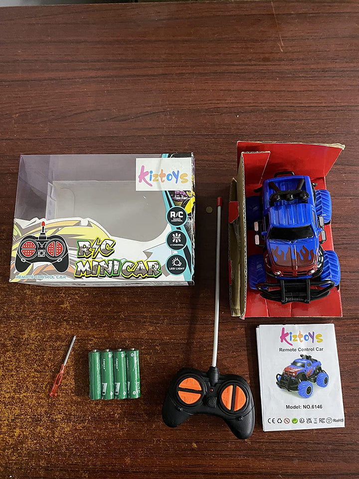 Kizeefun Remote Control Cars for Boys, RC Car Kids Toys for 3 4 5 6 7 8 9 Years Old Boys Girls, RC Turck for Kids, Boys Toys Age 3-9 off Road Vehicle Racing Car, Blue