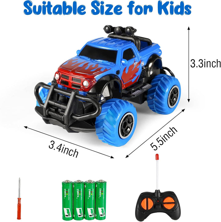 Kizeefun Remote Control Cars for Boys, RC Car Kids Toys for 3 4 5 6 7 8 9 Years Old Boys Girls, RC Turck for Kids, Boys Toys Age 3-9 off Road Vehicle Racing Car, Blue